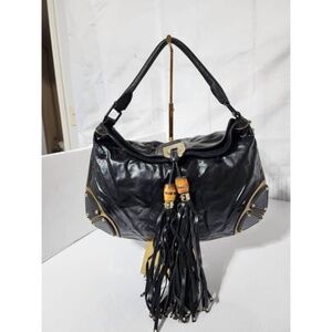 Authentic Gucci Medium Indy Babouska Hobo Bag Black